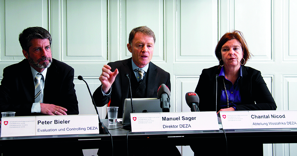 Jahresmedienkonferenz der Direktion für Entwicklung und Zusammenarbeit in Bern.  (Bild thk)